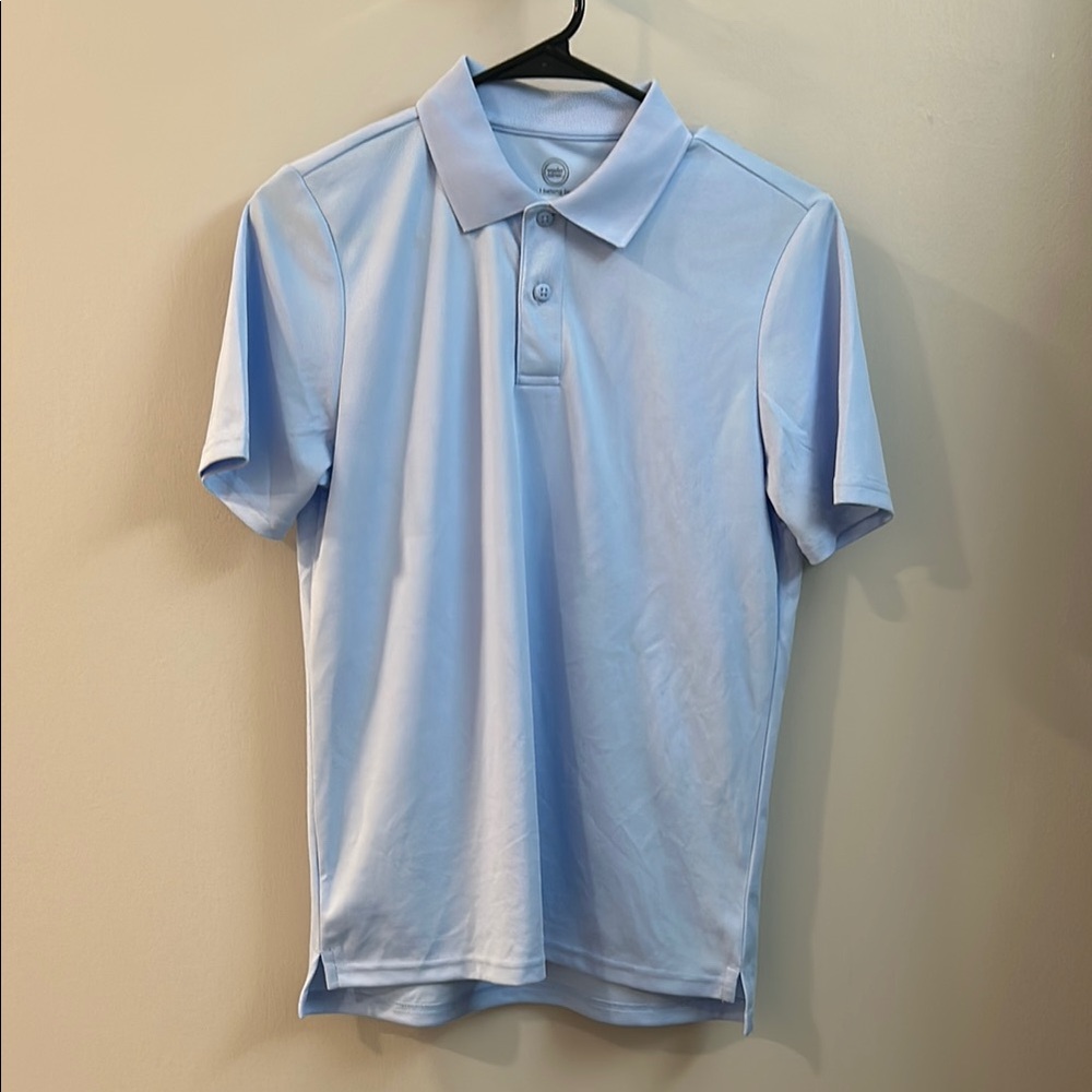 Wonder Nation Blue Polo Shirt with Moisture-Wicking Fabric